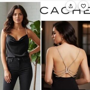 Vintage Cache top with Rhinestone Straps